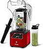 CRANDDI Commercial Quiet Blender, 2200 Watt Professional Countertop Blender with BPA-FREE 80oz Pitcher, Built-in Pulse & 15-speeds Control, Smoothie Blender for Commercial and Home, K90 Red