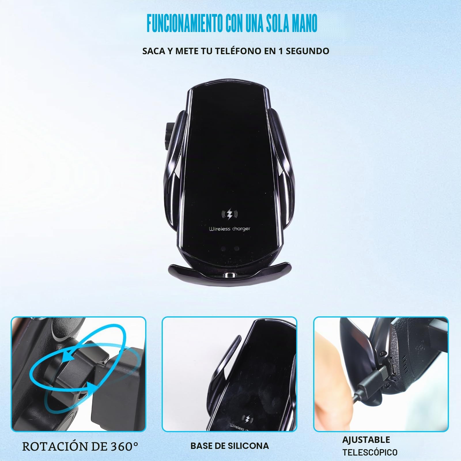 Soporte de teléfono de coche para Mazda MX-5 ND 2016-2024, rejilla de ventilación central, lado derecho, giratorio, soporte fijo para teléfono móvil para coche, apto para iPhone, Android y smartphones