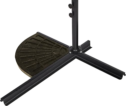 Trademark Innovations Pesos base de resina para paraguas compensados, 26 libras cada uno (juego de 2), bronce