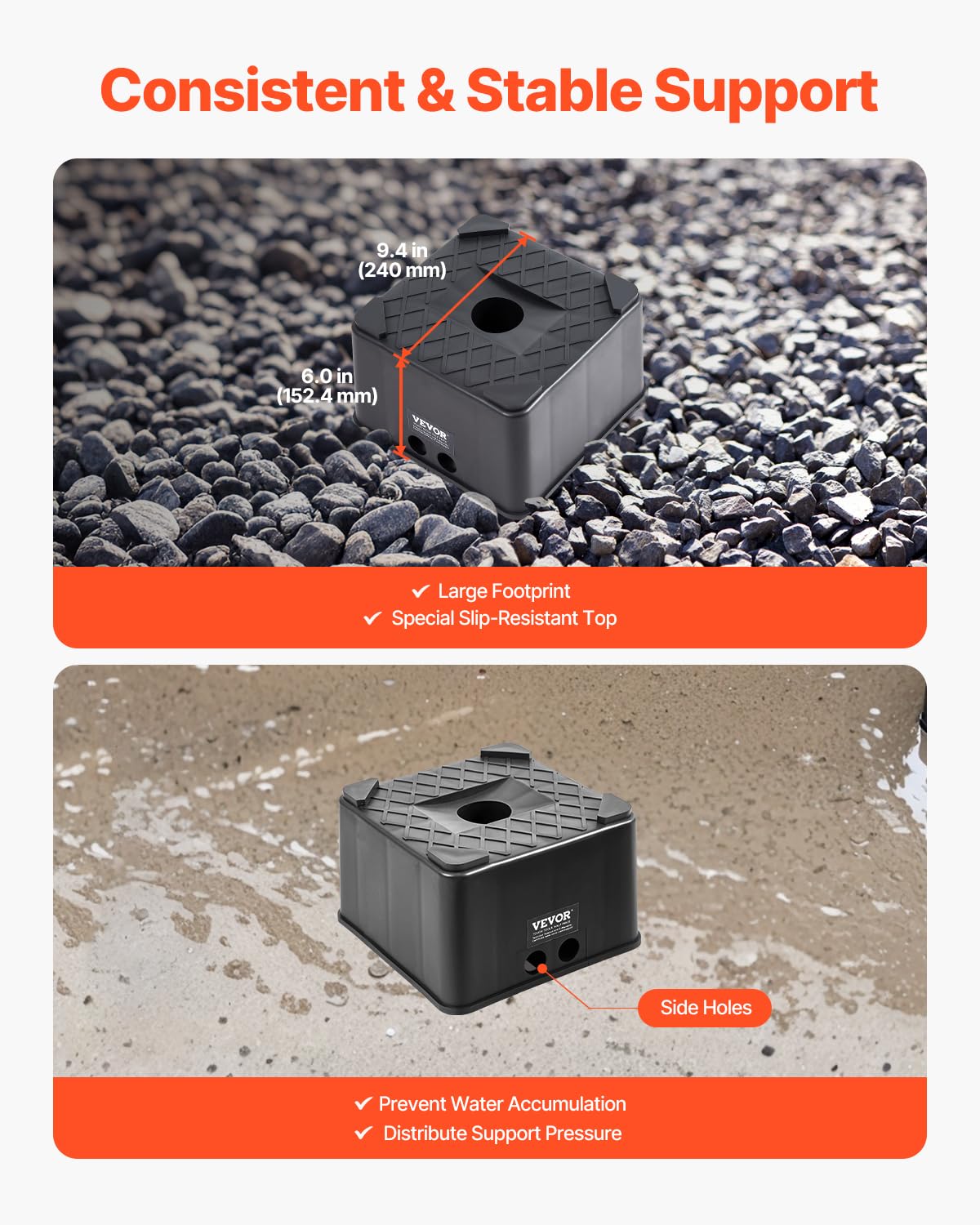 VEVOR RV Jack Blocks - 6000 lb Capacity -3 VEVOR RV Jack Blocks - 6000 lb Capacity -3