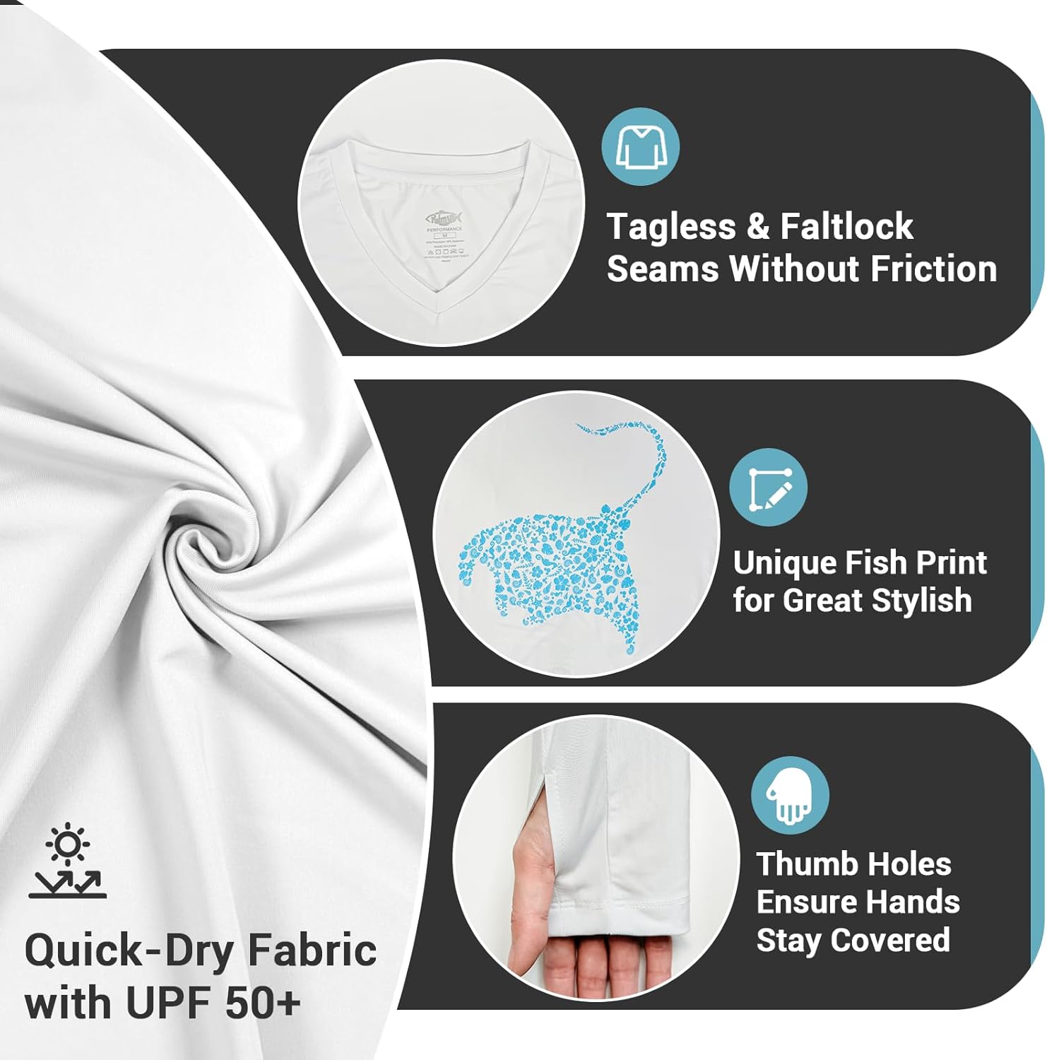 Palmyth Womens Fishing Shirt UPF 50 Sun Protection Long Sleeve T-Shirt - Image 5