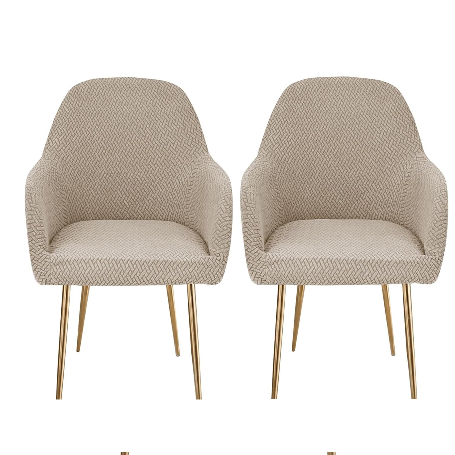 Coprisedie Elasticizzati con Braccioli,Fodere coprisedia per sala da pranzo,Fodera Universale per Sedie da Pranzo con Schienale Curvo, Lavabili per Casa Cucina Ristorante Eventi Décor ﻿(S,2PCS)