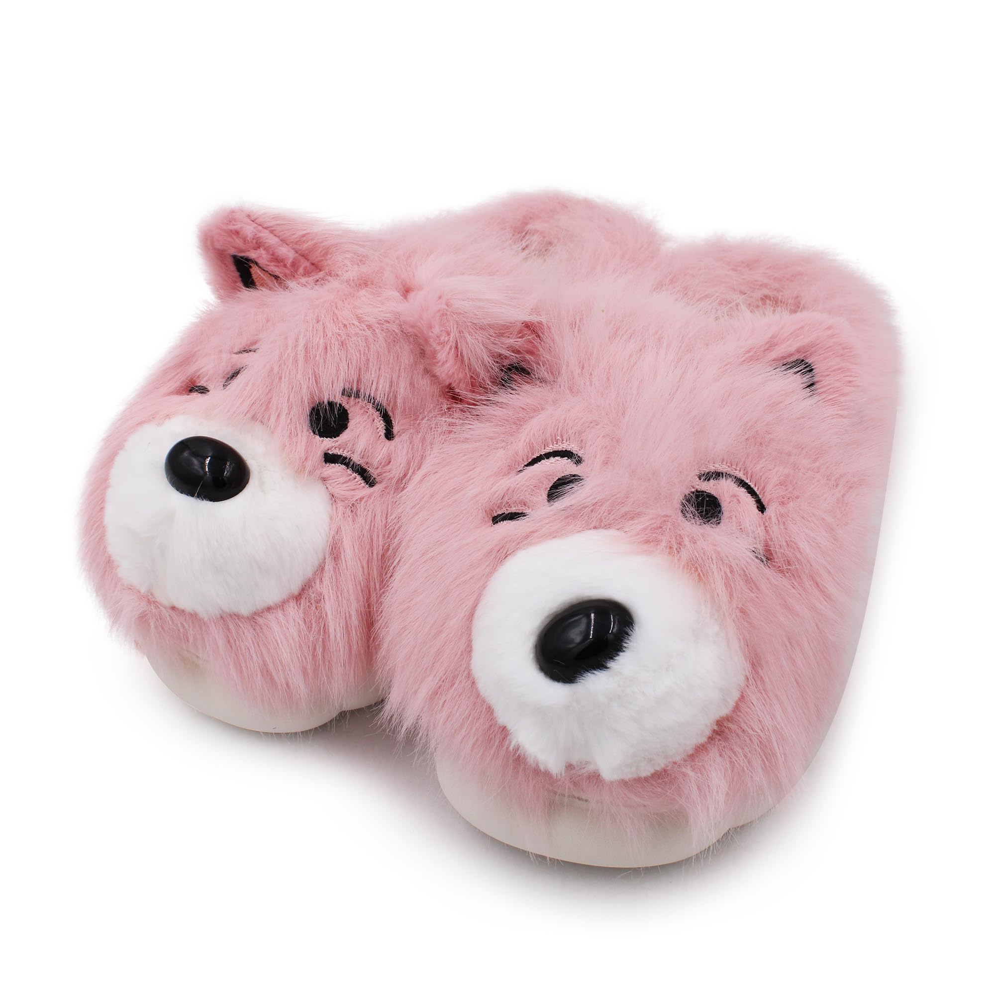 Winter Fur Home Slippers | Cozy Indoor Footwear for Women | Soft Comfortable Slip-On Slippers (Pink, 7)-image-26