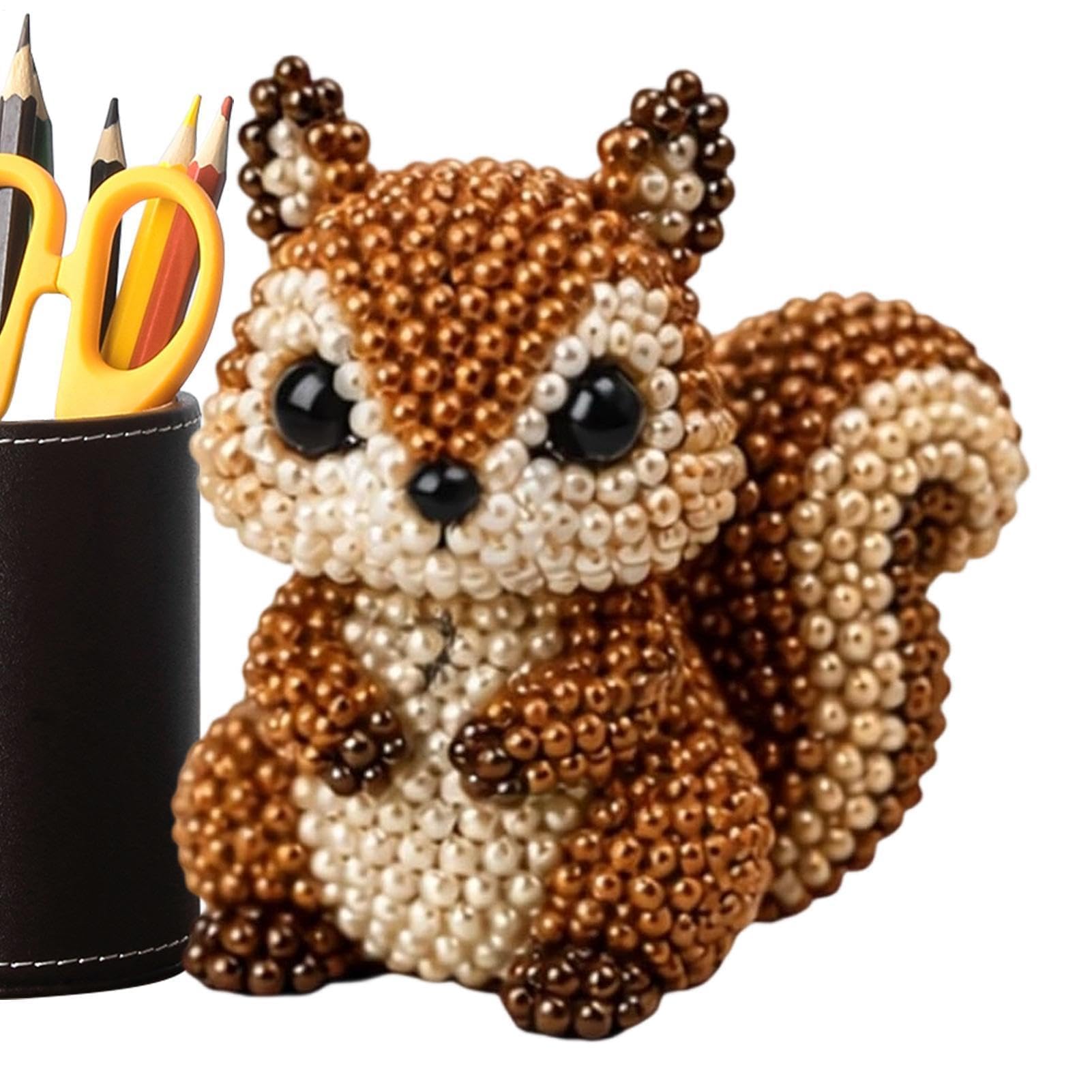Set de Animales con Abalorios, Kit de Animales con Cuentas, pequeño Kit Bordado 3D, Hechos a Mano y Conjunto artesanía pájaros(H)