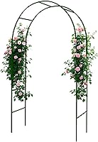 GreenGiggle 100% Metal Garden Arch Trellis - Adjustable 2 Sizes for Climbing Plants, Weddings, Outdoor Arbors & Pumpkin Displays