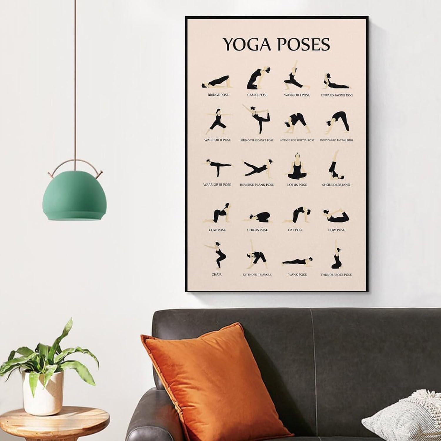 CYPGTBCK Yoga Poster for Beginners Home Gym Workout Poster Decorative Painting Canvas Wall Art Living Room Posters Bedroom Painting 12x18inch(30x45cm) - Image 4