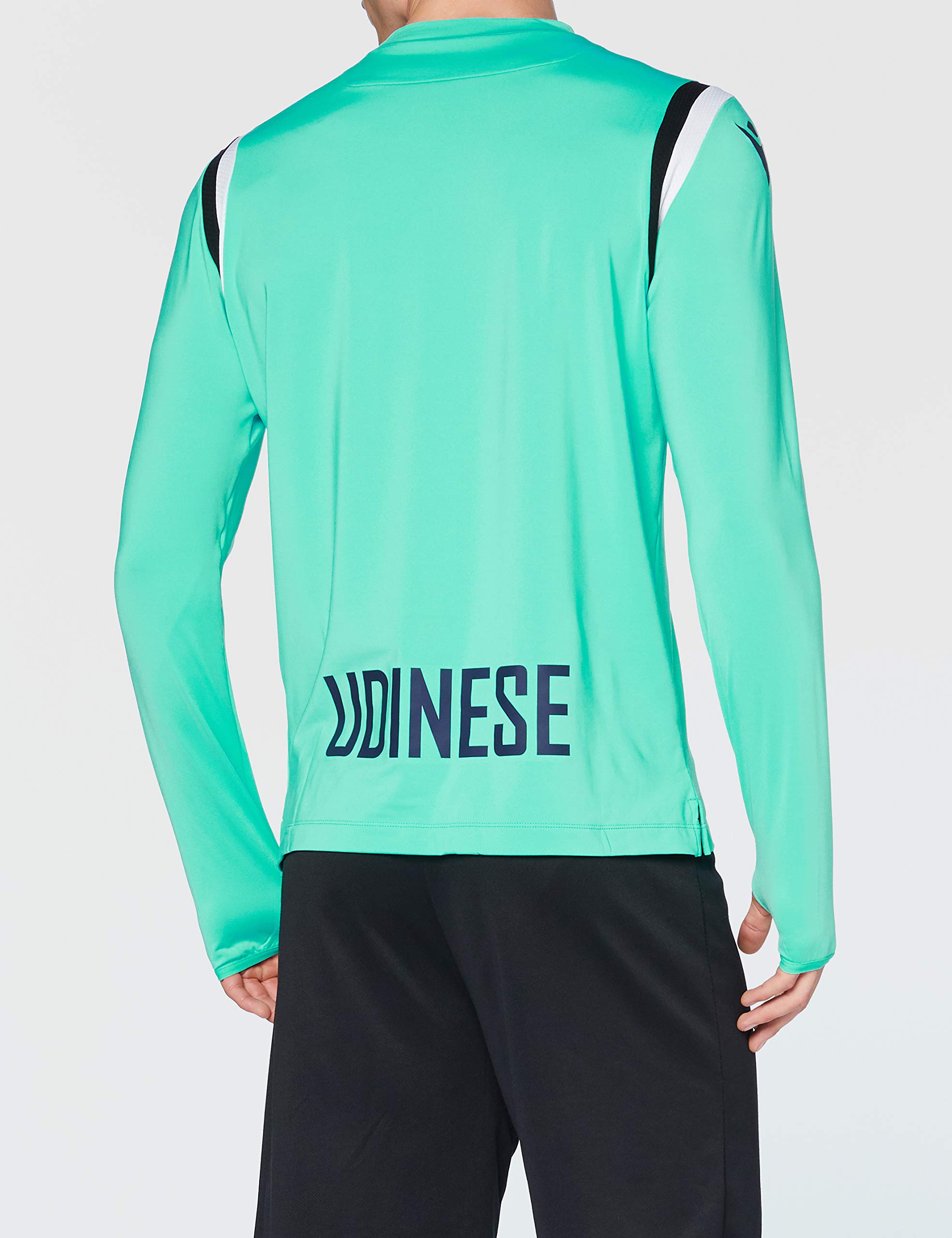 Macron UDI M20 Player Training Casacca Poli Tur/BIA/NER Ml SR, Maniche Lunghe Udinese Calcio 2020/21 Uomo, Bianco
