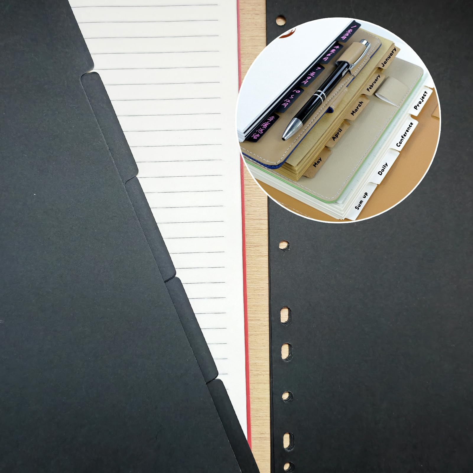 DY.2ten A4 Binder Dividers, 5 Tab Dividers, Pack of 2 Sets (10 Dividers ...