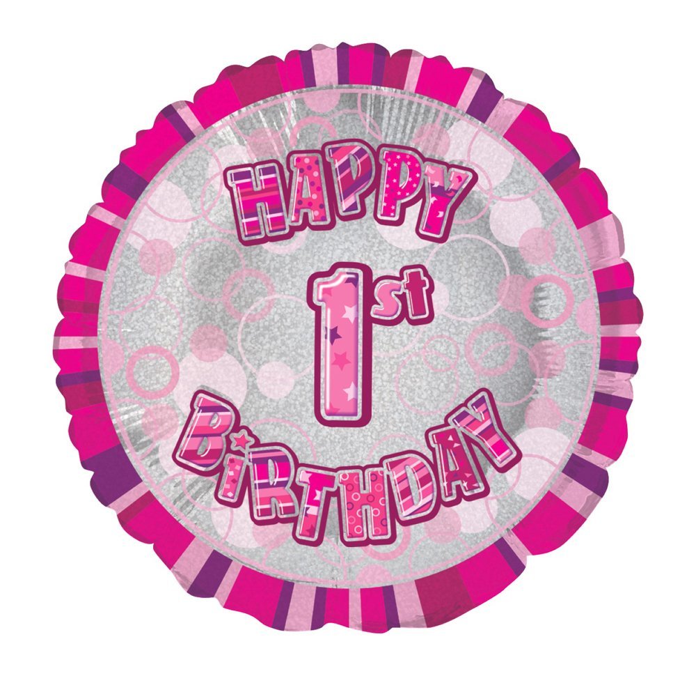 Unique Party 92068 - 9ft Foil Glitz Pink Happy 80th Birthday Banner — view 84