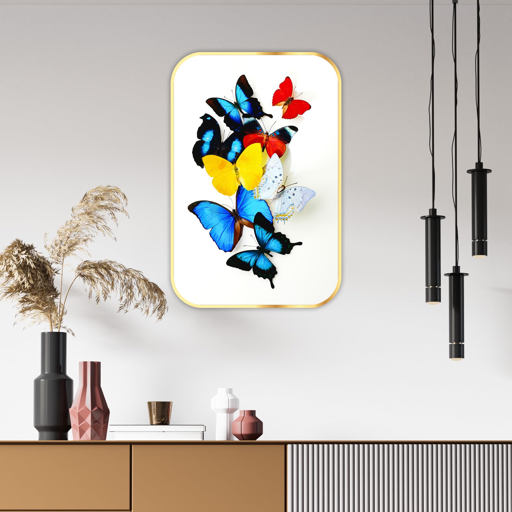 SAF paintings Butterfly Modern Art Sparkle Lamination Finished