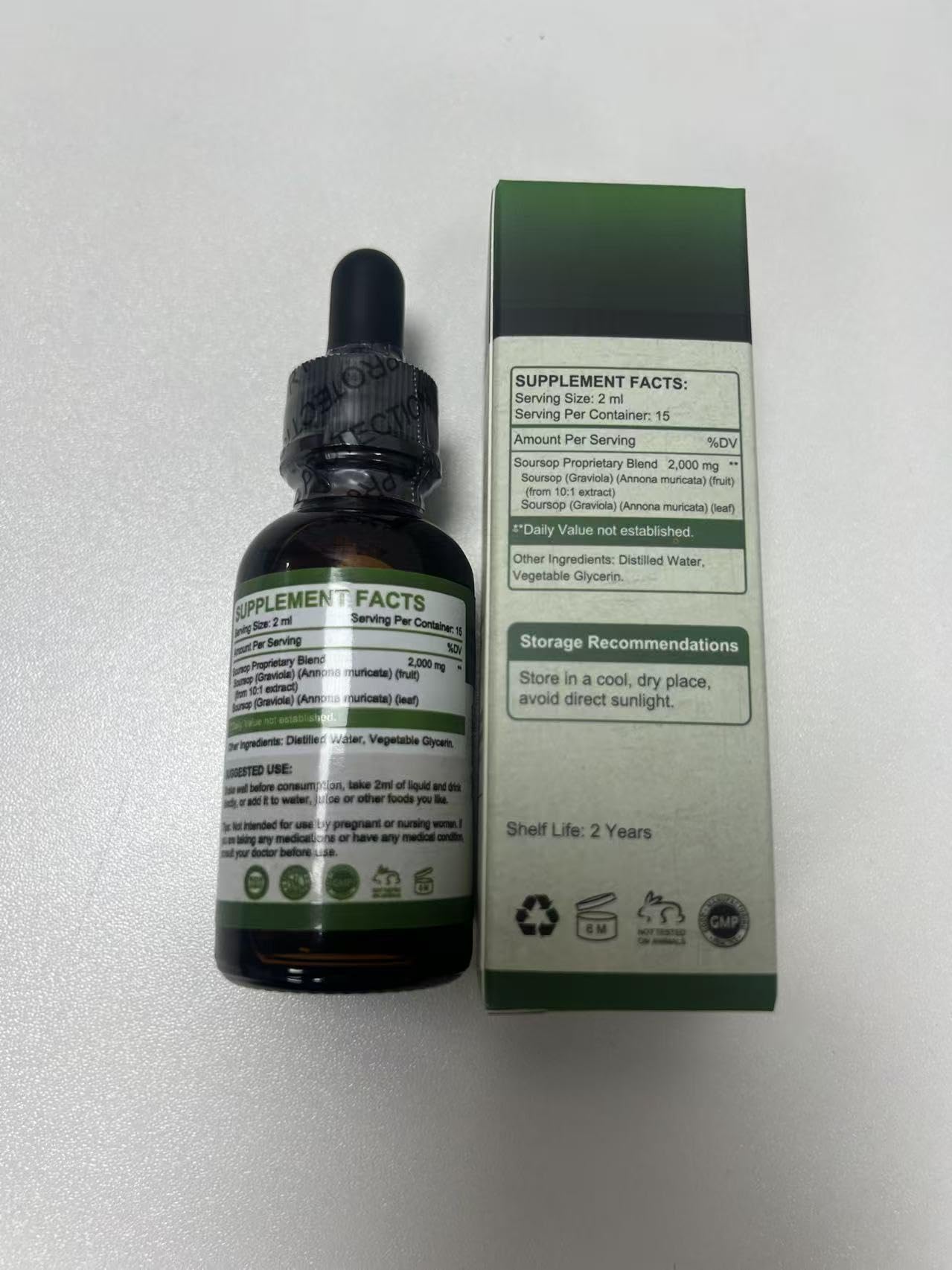 (2 Pack) Organic Soursop Graviola Liquid Drops, Soursop Extract Organic Pure for Natural Antioxidant, Cell Support & Regeneration, Immune Boost, Soursop Bitters Liquid Rich in Multivitamin - 2 FL OZ — Amazon image 9