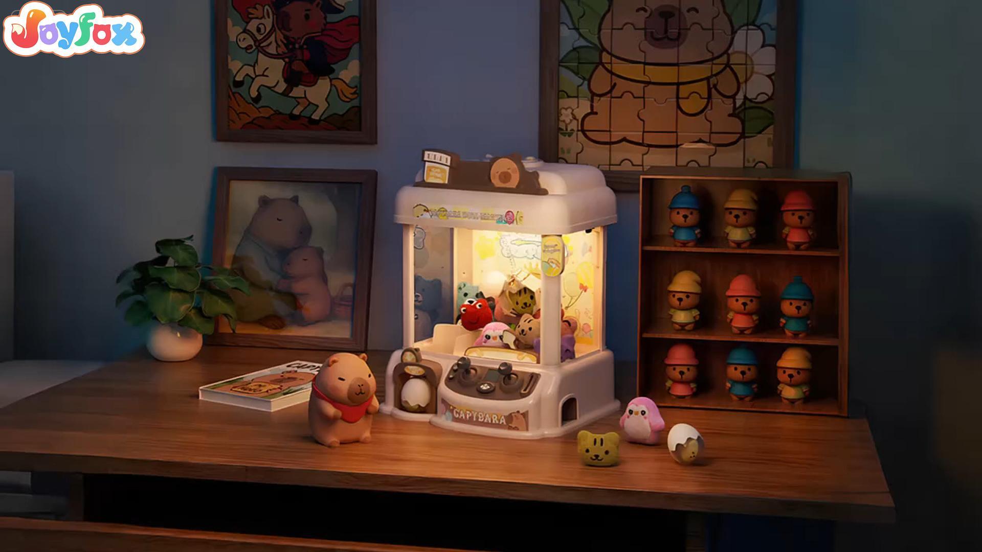 【ナカノ】ネオミニキャッチャーカプセル機。鍵と大量カプセル家庭用電源付き Amazon.com: Claw Machine for Kids, Capybara Mini Machine for Age 3