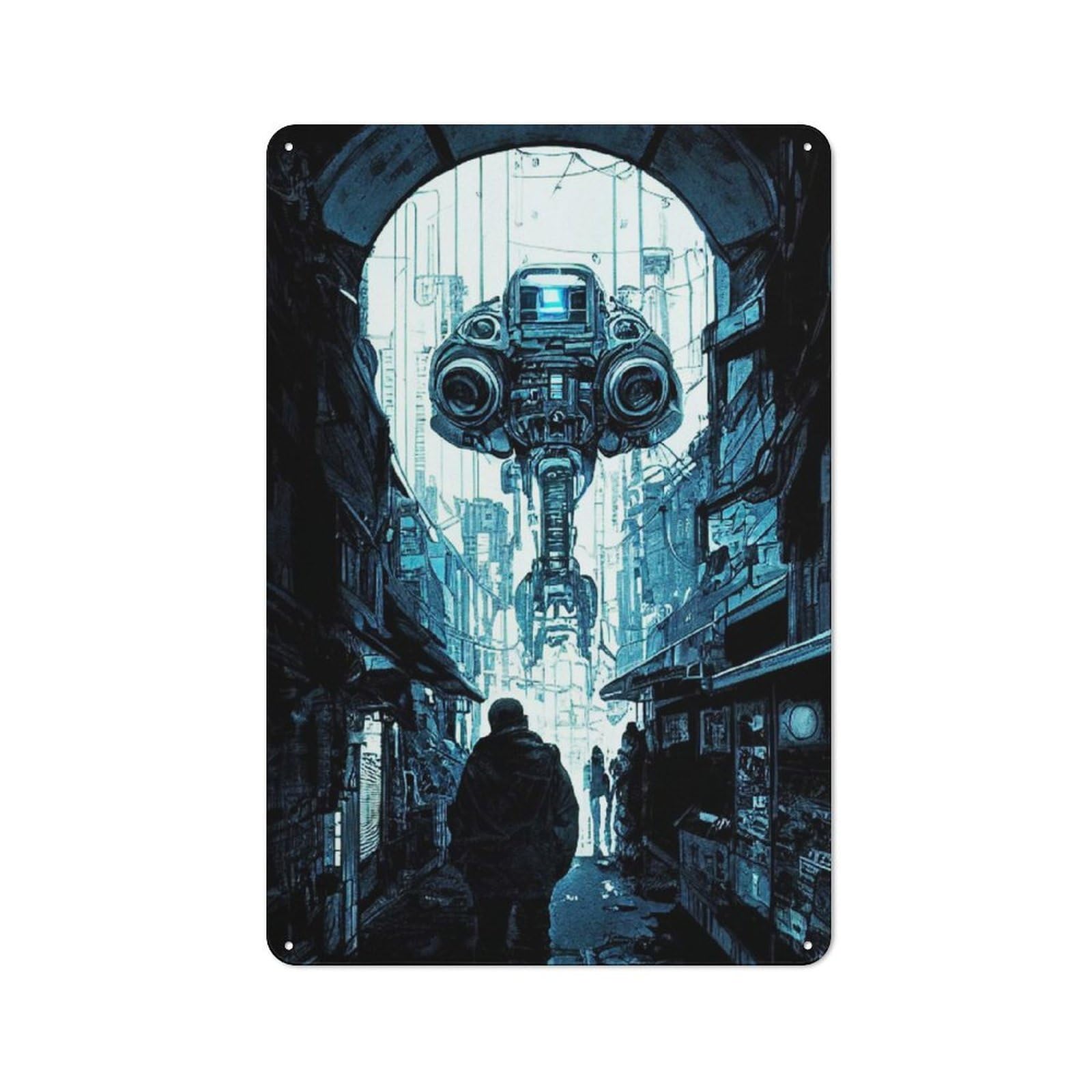 The Legend Fantasy Metal Wall Plaque, Easy to Hang Plaque for Living Room, Hallway, Kitchen Or Pet Corner, 30x20cm