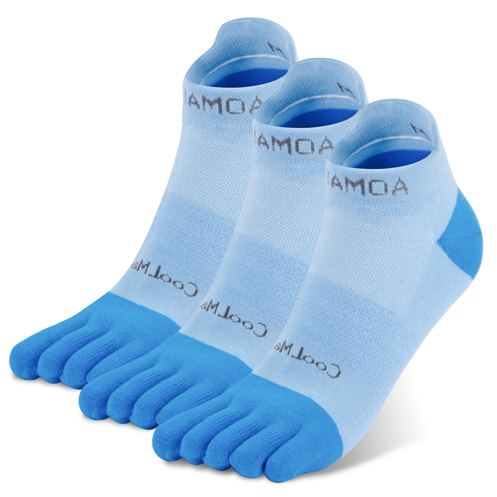 likloks Zehensocken für Herren und Damen – Sportliche Coolmax Fünf-Finger Socken für Laufen, Knöchel-Socken (3 Paar)