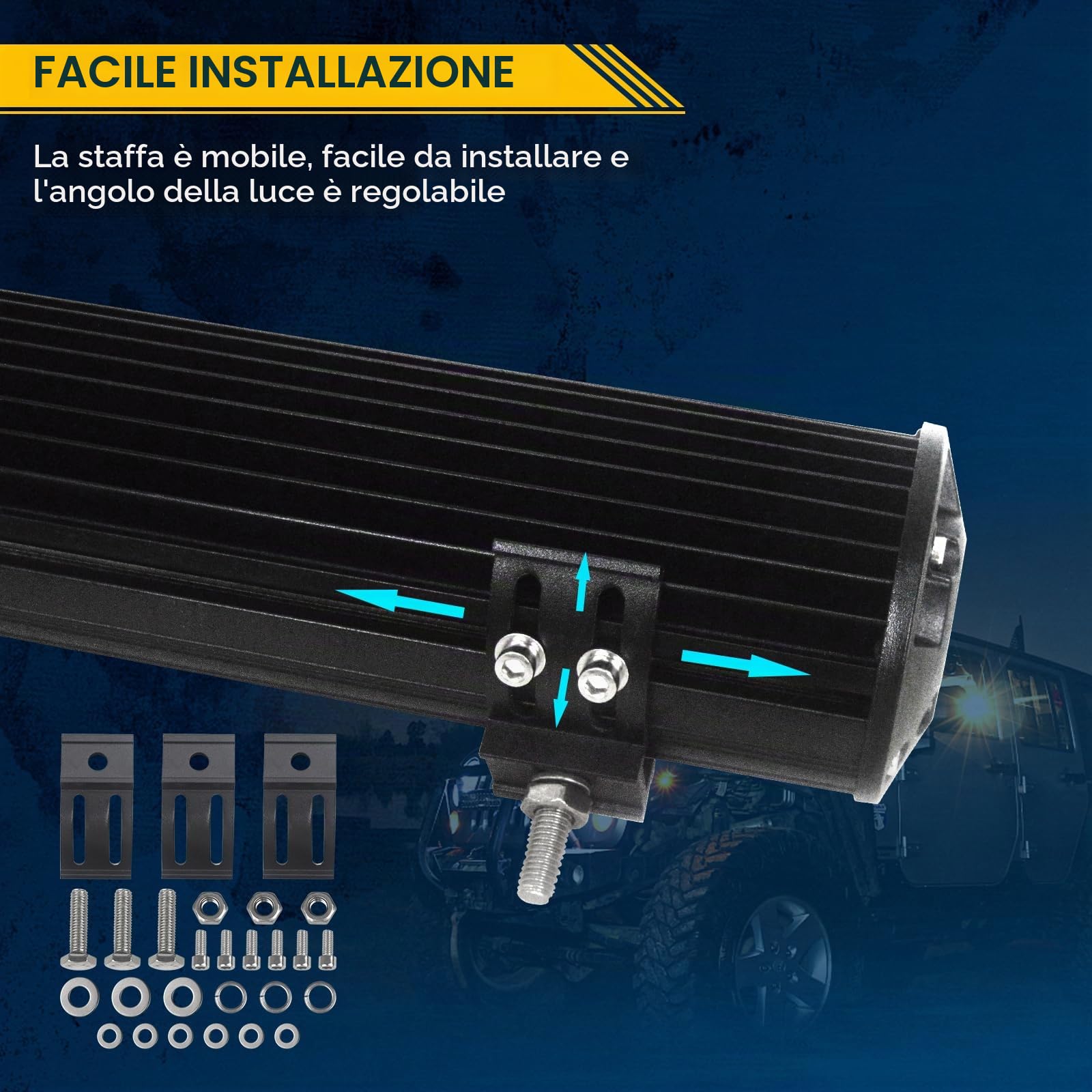 Willpower Barra LED 107cm 42 Pollici 900W Barra Luci LED 12V 24V Combo Fascio Spot e Inondazione Faretti Faro da Lavoro per Fuoristrada Auto Trattore Camion 4x4 Barca ATV