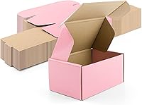 Vista 14 de Golden State Art, Cajas de envío rosadas de 4 x 4 x 2, paquete de 26 cajas pequeñas de cartón corrugado para envío, embalaje, regalos de manualidades