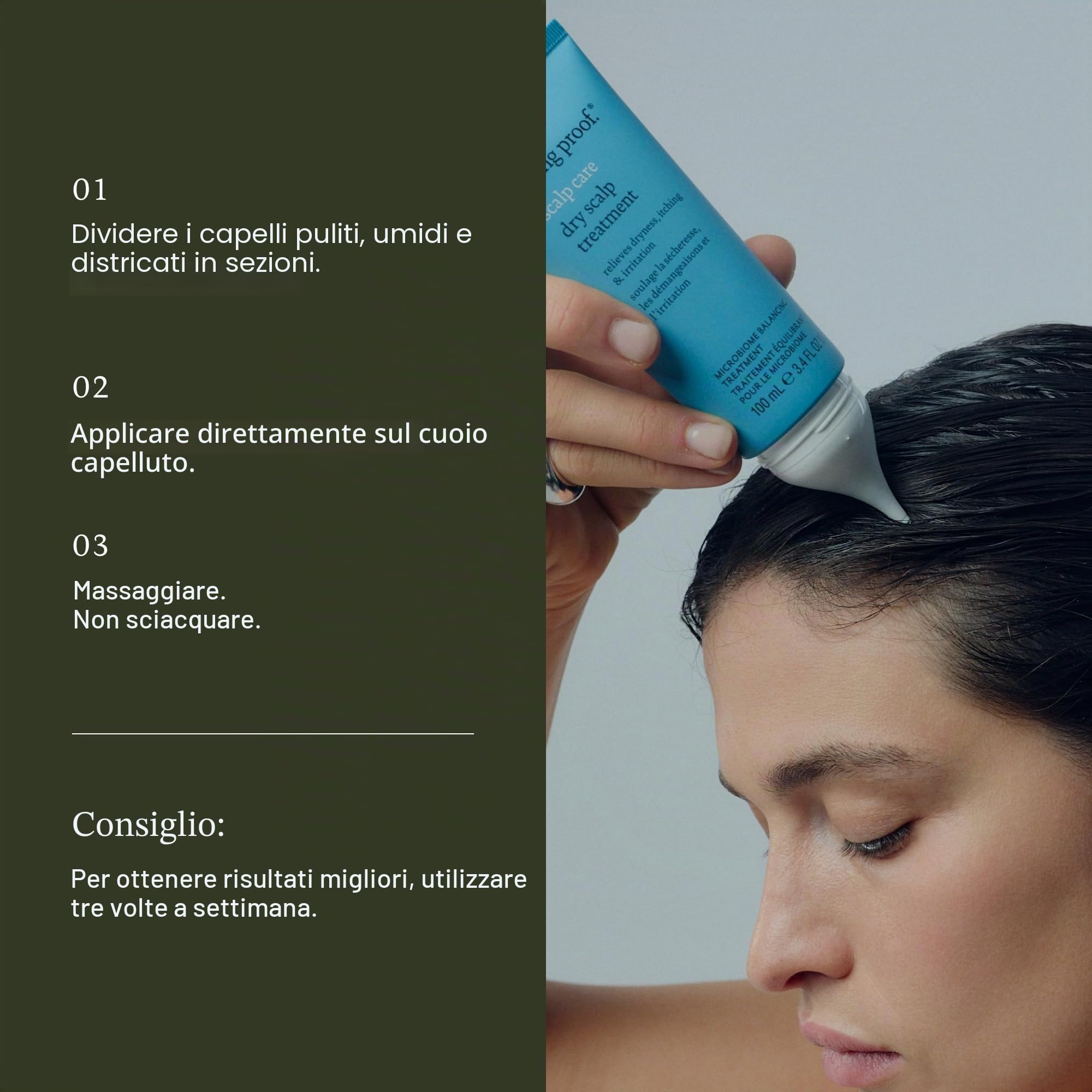 Living Proof Scalp Care Dry Scalp Treatment | Concentrato idratante per il cuoio capelluto secco | Lenisce, allevia la forfora e il prurito | Vegano, senza parabeni, siliconi, solfati | 100ml
