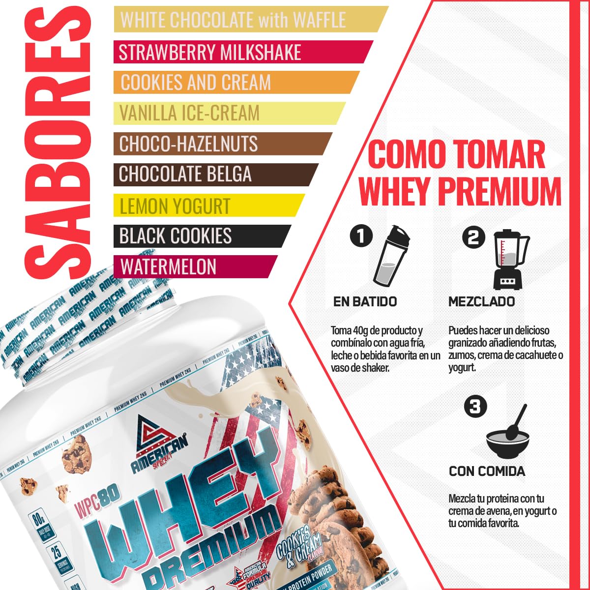 Premium Proteina Whey | Whey Protein 2 kg | Aumentar Masa Muscular | Alta Concentración de Proteína en polvo WPC80 Pura | Kyowa Quality® (2 kg, Vainilla)