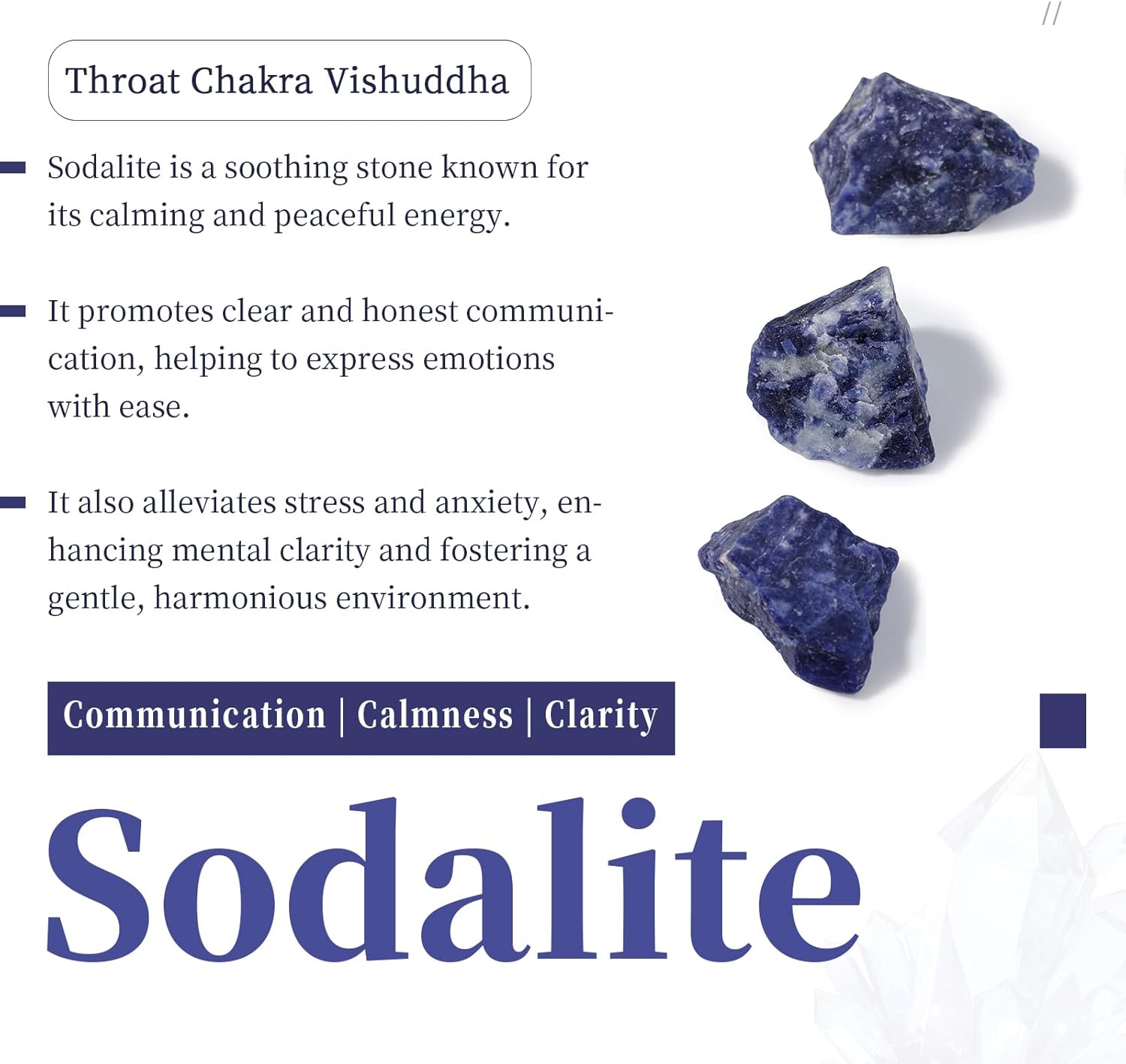 SUNYIK Sodalite Large Hole (6mm) Rondelle Loose Charms European Bead fits Bracelet,Jewelry Makings Pack of 20 - Image 6