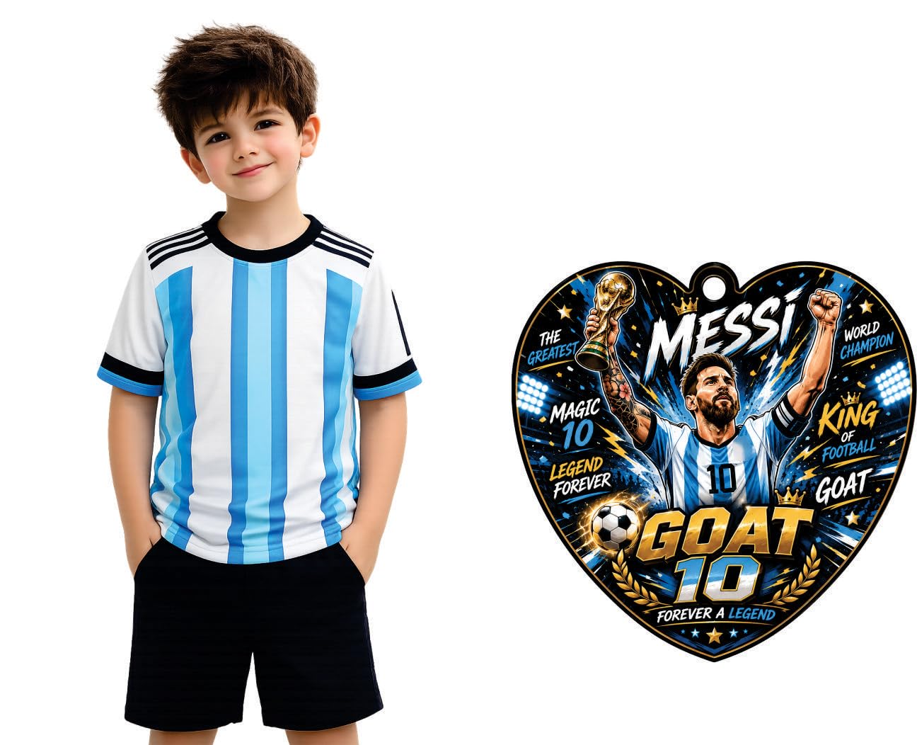 Keychain with Personalized Premium Team Football Jersey Performance Fit Unisex Kids-image-30
