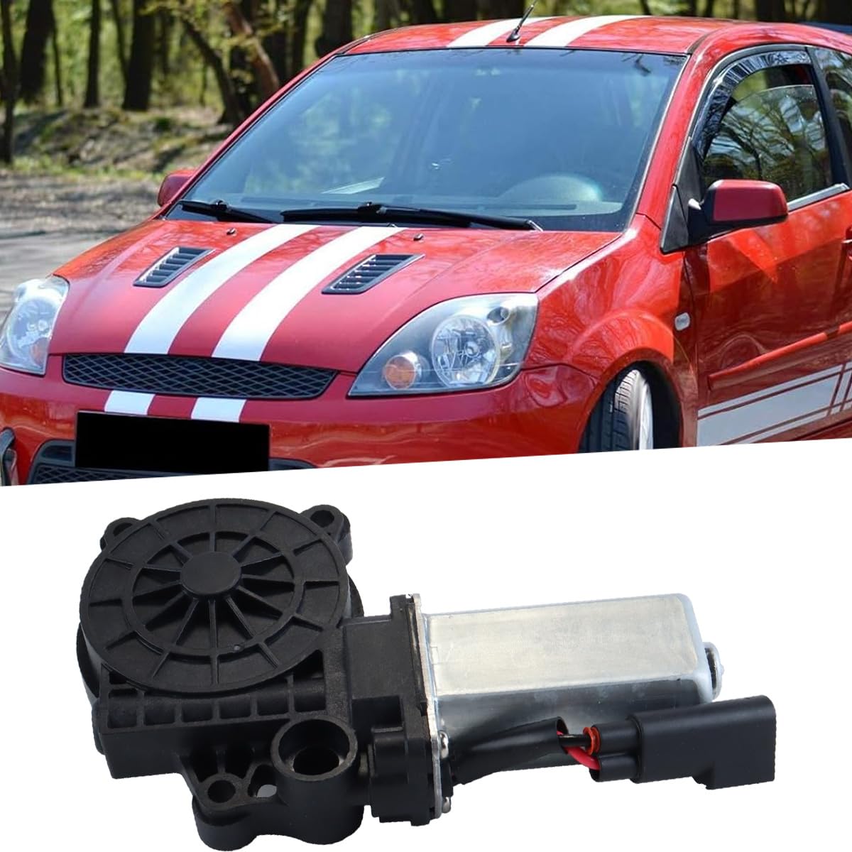Moteur de lève-vitre avant droit 1218655, compatible avec Ford Fiesta MK6 3 portes 2002-2008. Pièces de moteur de lève-vitre électrique.
