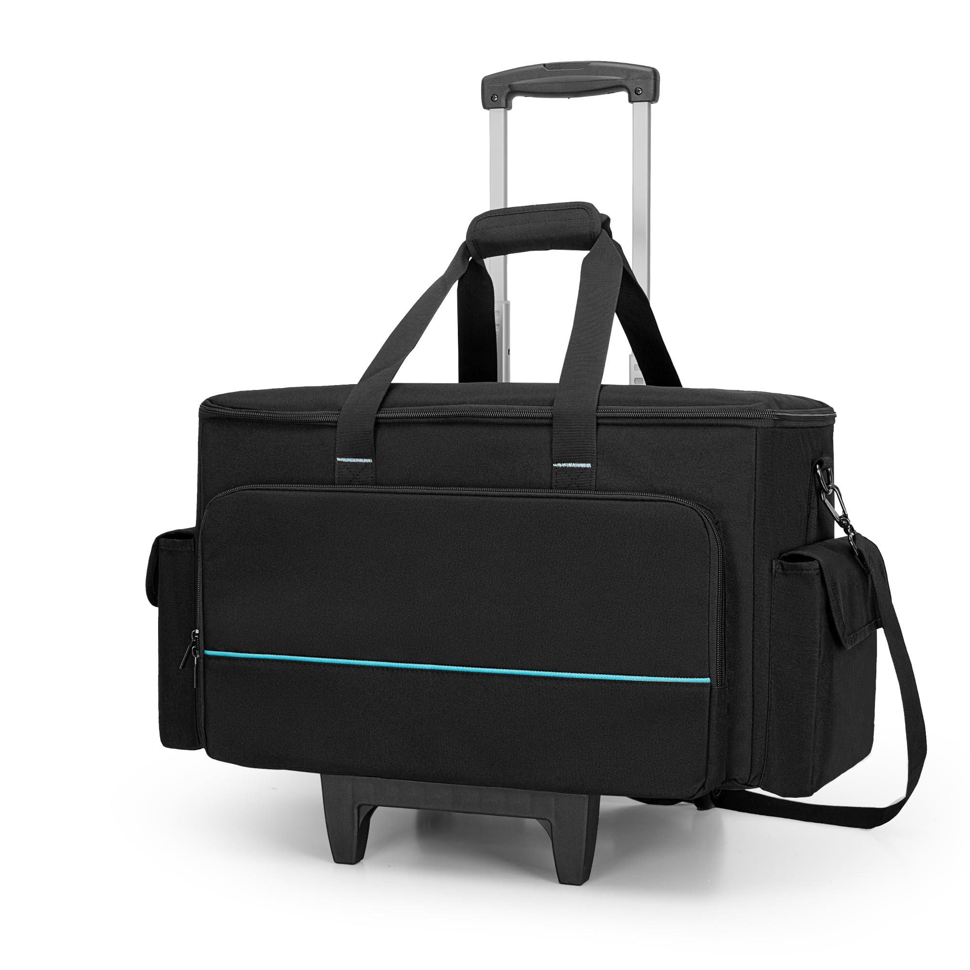 HODRANT Borsa Avvolgibile per Cavi DJ, Solo Borsa | Borsa Imbottita con Trolley Rimovibile e Divisorio per Laptop da 15,6 Pollici, Attrezzatura per DJ e Strumenti Musicali