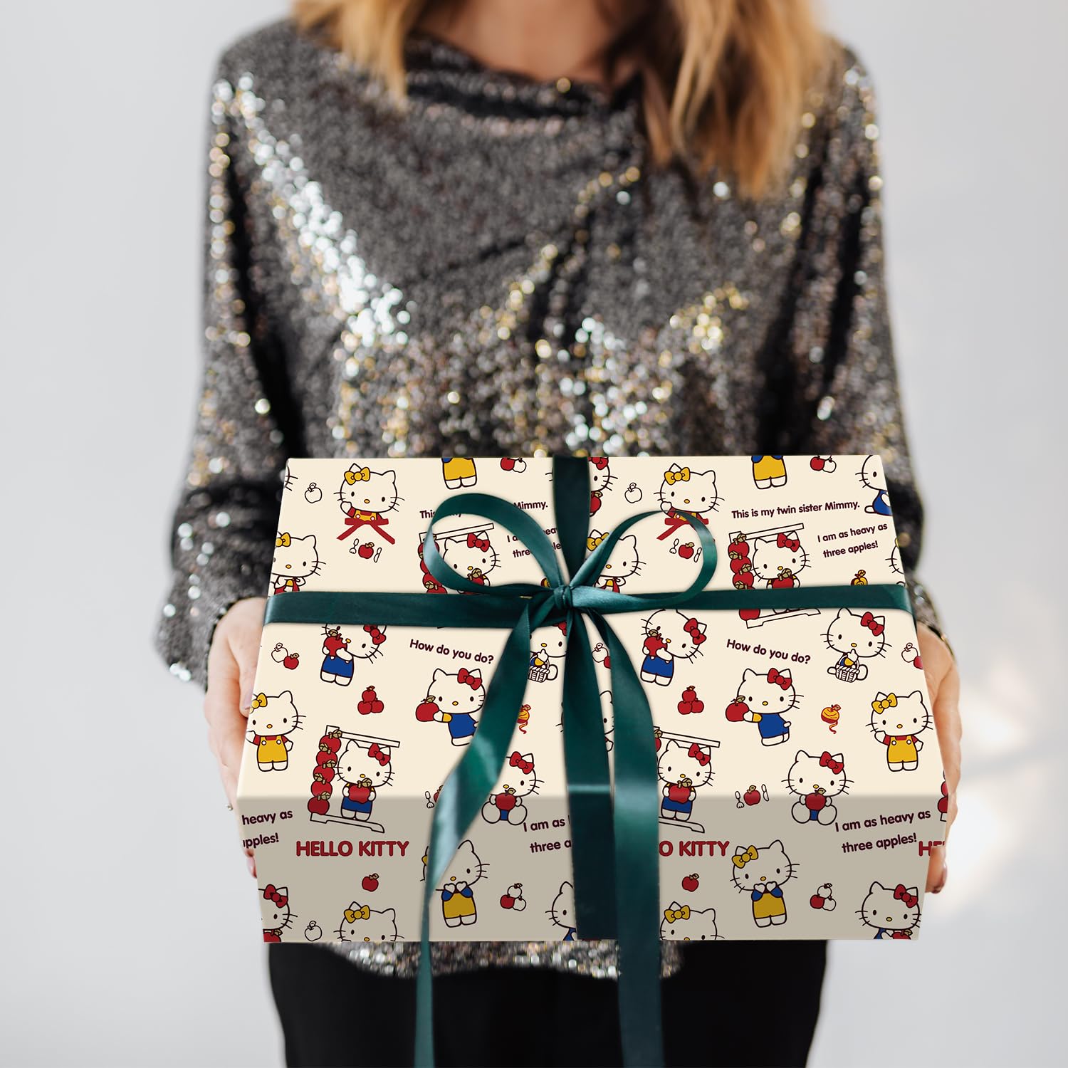 Roll Package Gift Wrapping Paper: Christmas Kraft Paper With Festive