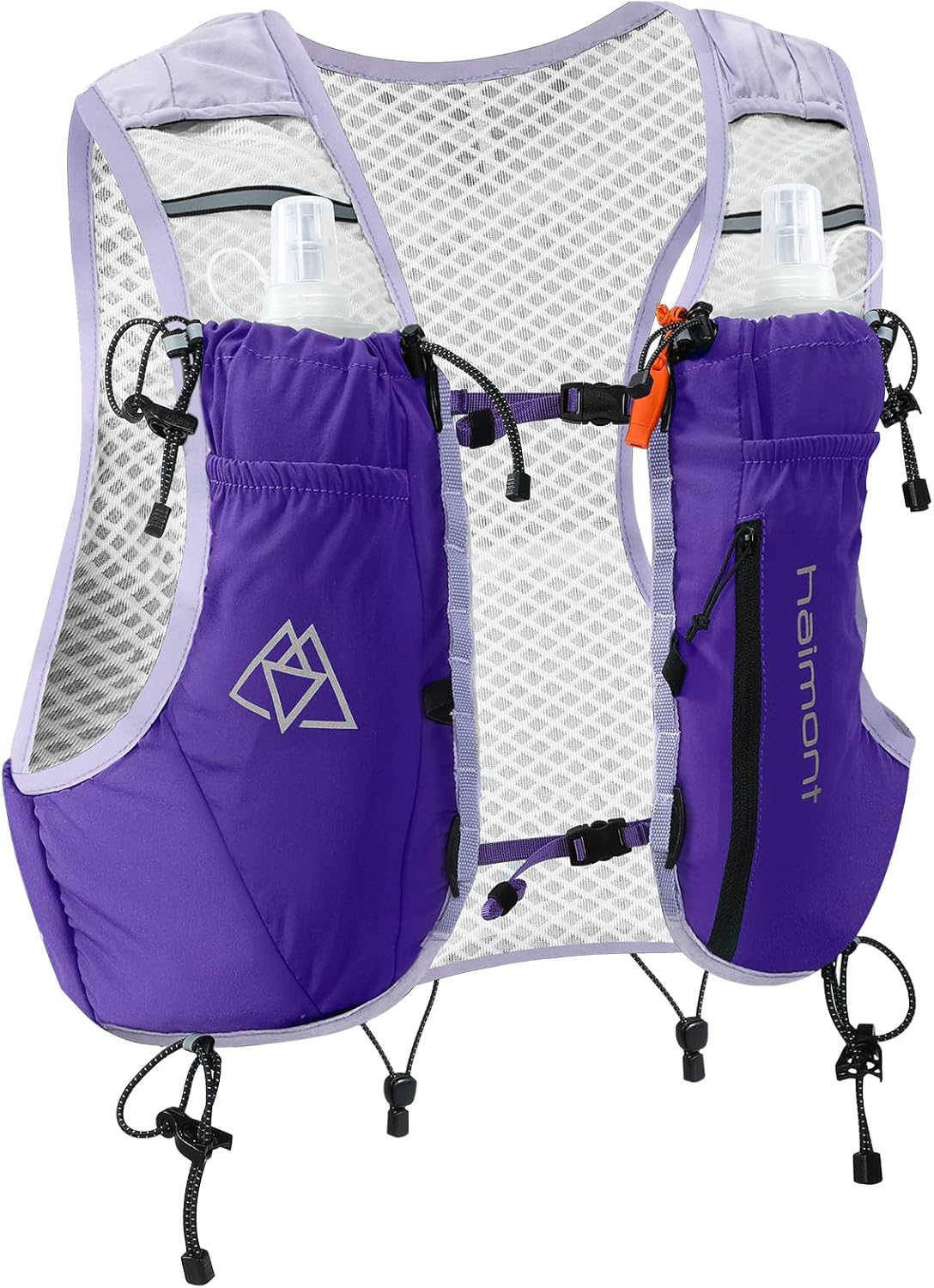 Haimont Running Hydration Vest with Water Bottles for Men Women, Lightweight 10L Hydrated Vest Pack for Trail Running, Hiking Haimont Running Hydration Vest with Water Bottles for Men Women, Lightweight 10L Hydrated Vest Pack for Trail Running, Hiking