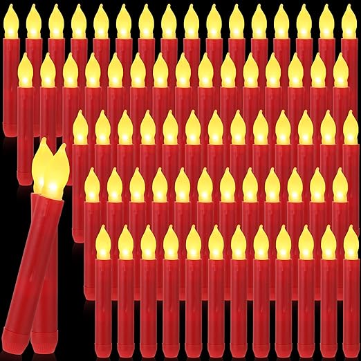 Macarrie 108 Pieces Flameless LED Taper Candles Battery