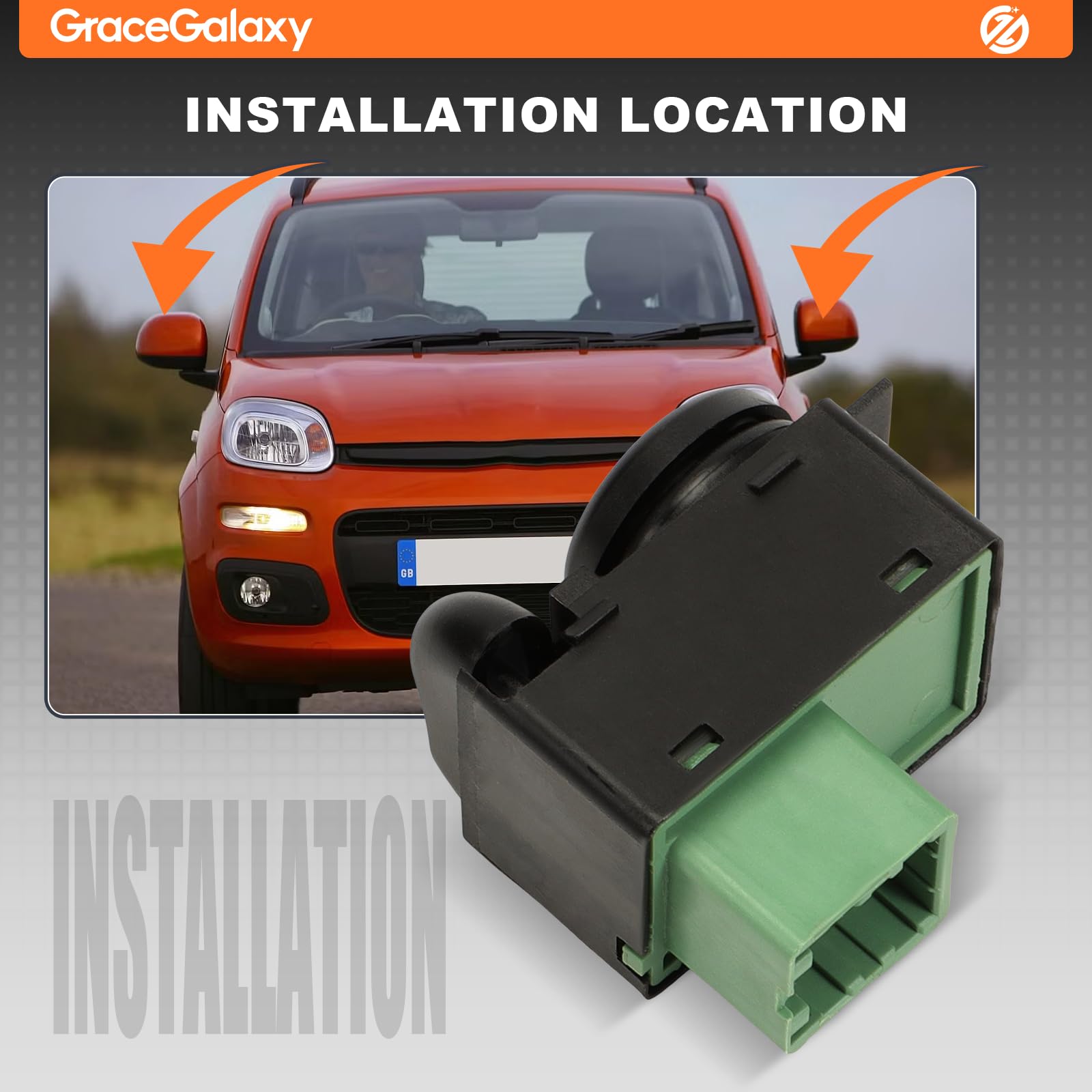 GraceGalaxy Interruttore di Controllo Specchietto Laterale per Panda 2004-2011, Siena 1999-2007, Marea, Brava, Idea, Doblo, Daily MK3 735298499, 735316891, 735357106