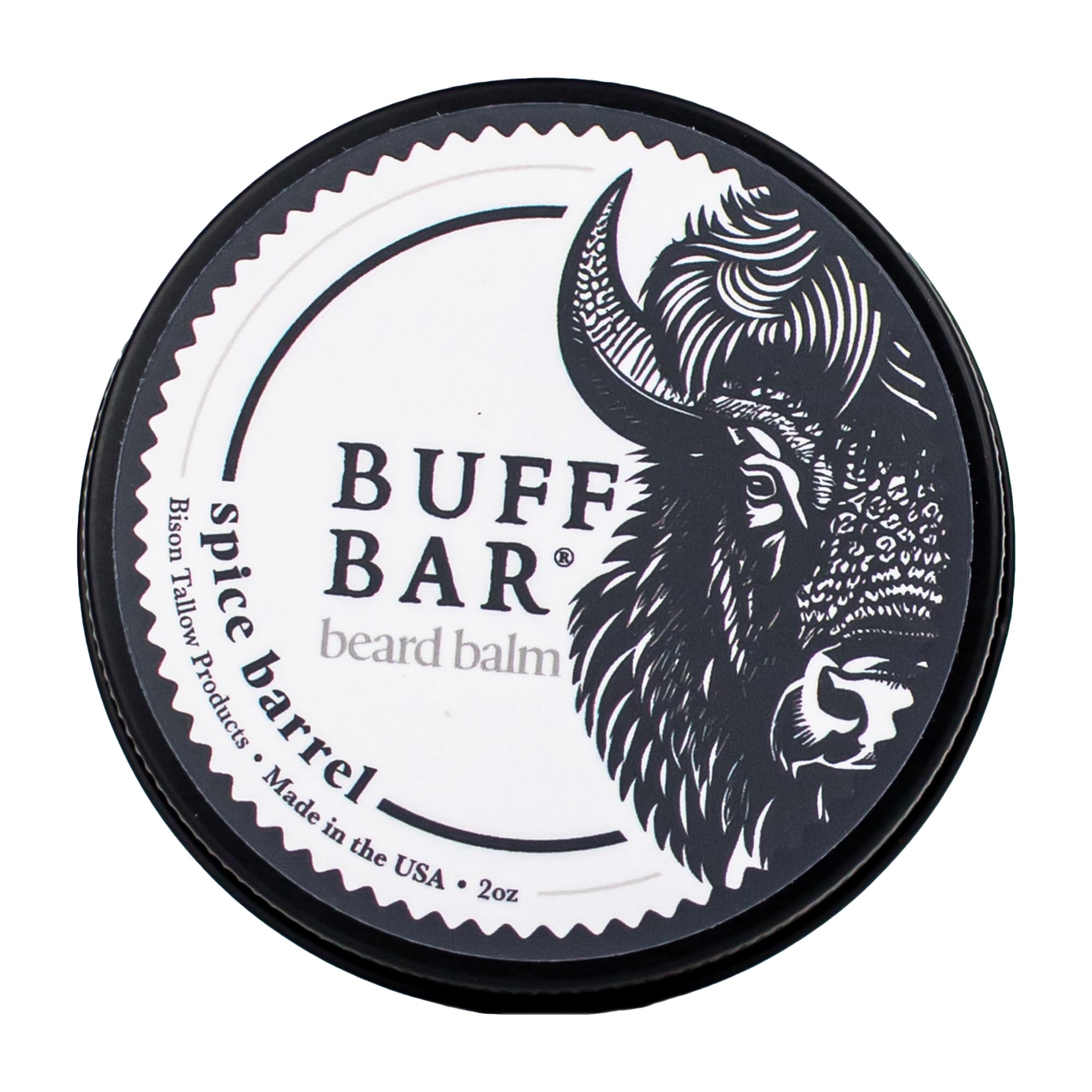 Big Crazy Buffalo BUFF BAR Bison Tallow Beard Balm, Spice Barrel, 2 oz