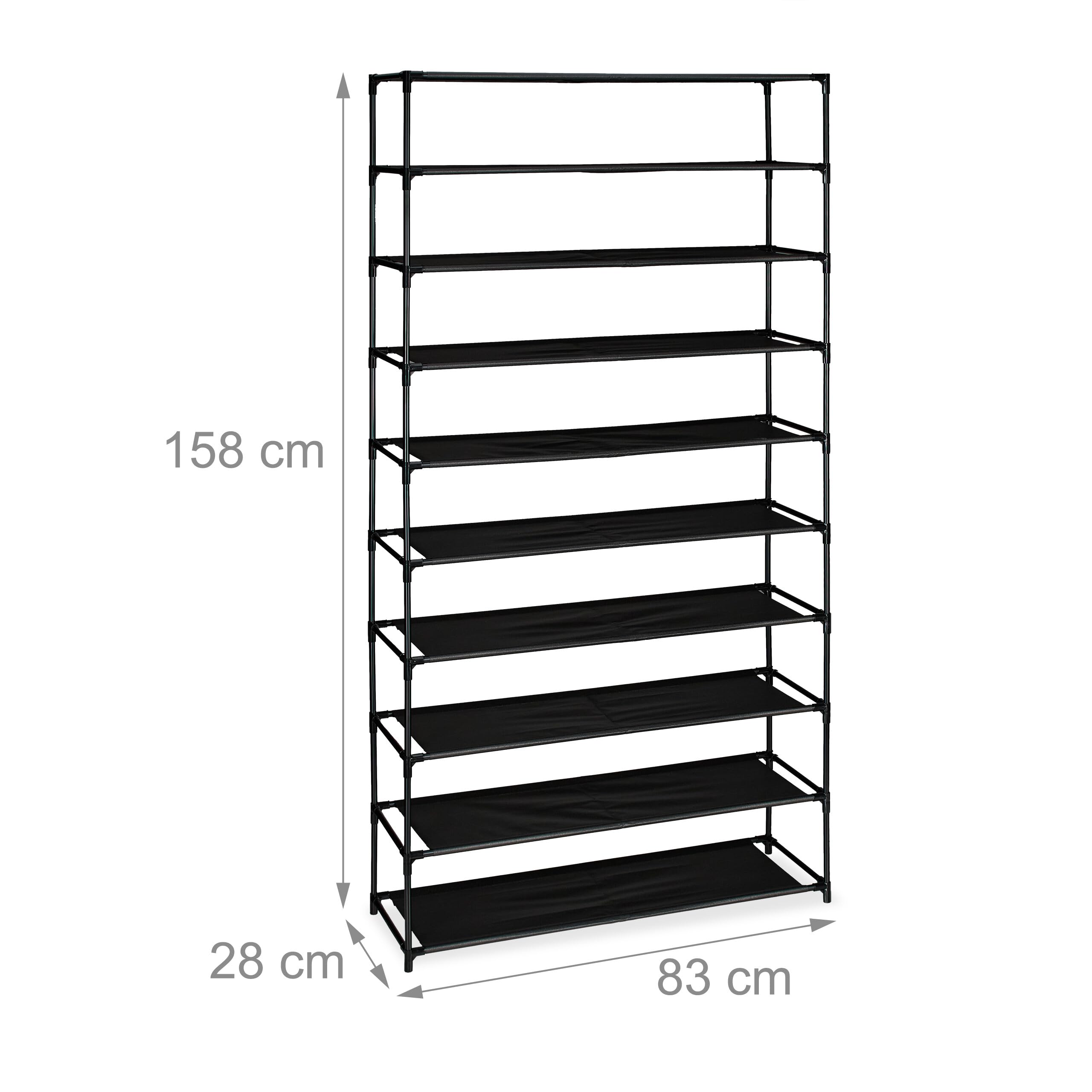 Relaxdays Scarpiera Da Ingresso In Metallo, 3 Ripiani, Moderno Scaffale Porta Scarpe 9 Paia 50 X 70 X 26 Cm Nero 85324776 Relaxdays Scarpiera Da Ingresso In Metallo, 3 Ripiani, Moderno Scaffale Porta Scarpe 9 Paia 50 X 70 X 26 Cm Nero 85324776