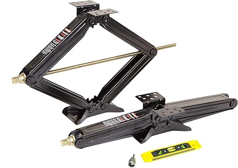 10 Best RV Stabilizer Jacks Review 2025 14 ROCKMAN RV Camper Trailer Stabilizer Leveling Scissor Jacks w/Socket & Level 24