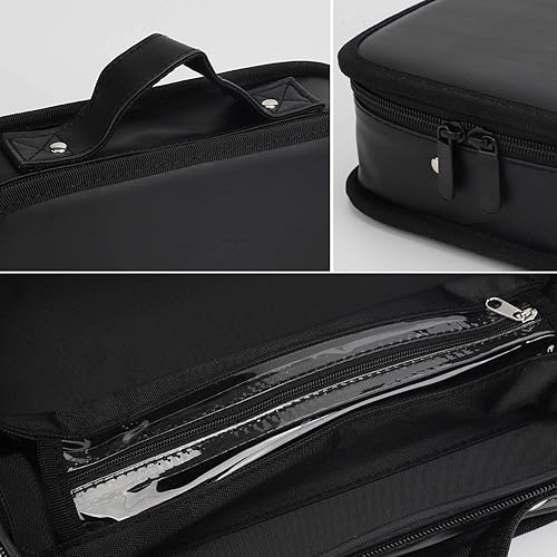 Miniatura 5 de Segbeauty - Bolsa de herramientas de peluquería, estuche de transporte de piel sintética para maquillaje, kit de aseo de corte de cabello,