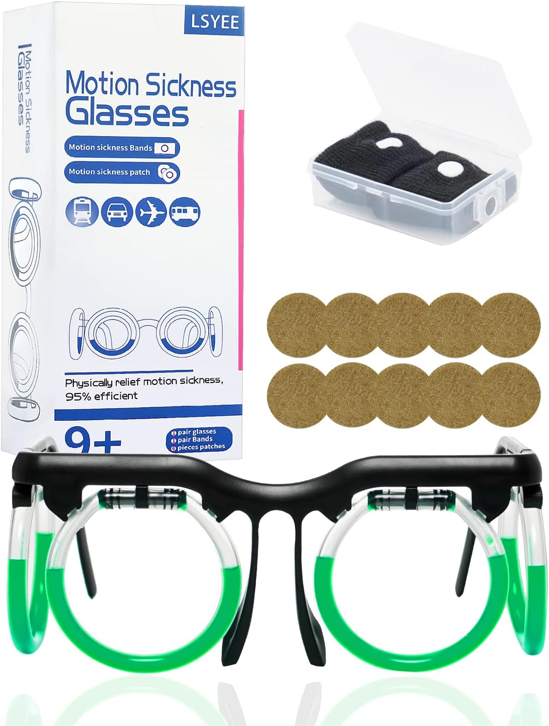 Buy LSYEE Car Sickness Glasses Kit UltraLight Portable Motion
