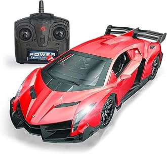 Remote Control RC CAR Racing Cars Compatible with Lamborghini Veneno Officially Licensed 1:24 Toy RC Cars Model Vehicle for Boys 6,7,8 Years Old,red