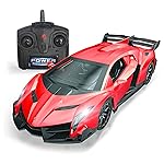 QUN FENG Remote Control RC CAR Racing Cars Compatible with Lamborghini Veneno Officially Licensed 1:24 Toy RC Cars Model Vehicle for Boys 6,7,8 Years Old,red