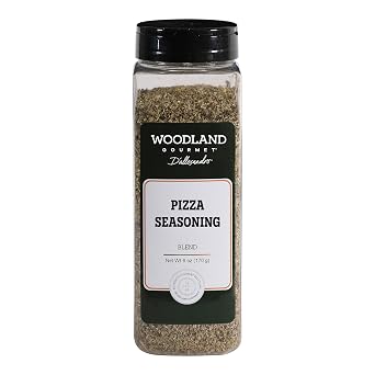 Pizza Seasoning, 6 oz Classic Italian Pizza Spice Blend with Garlic & Onion Pizzeria Style Herb Mix, by Woodland Gourmet