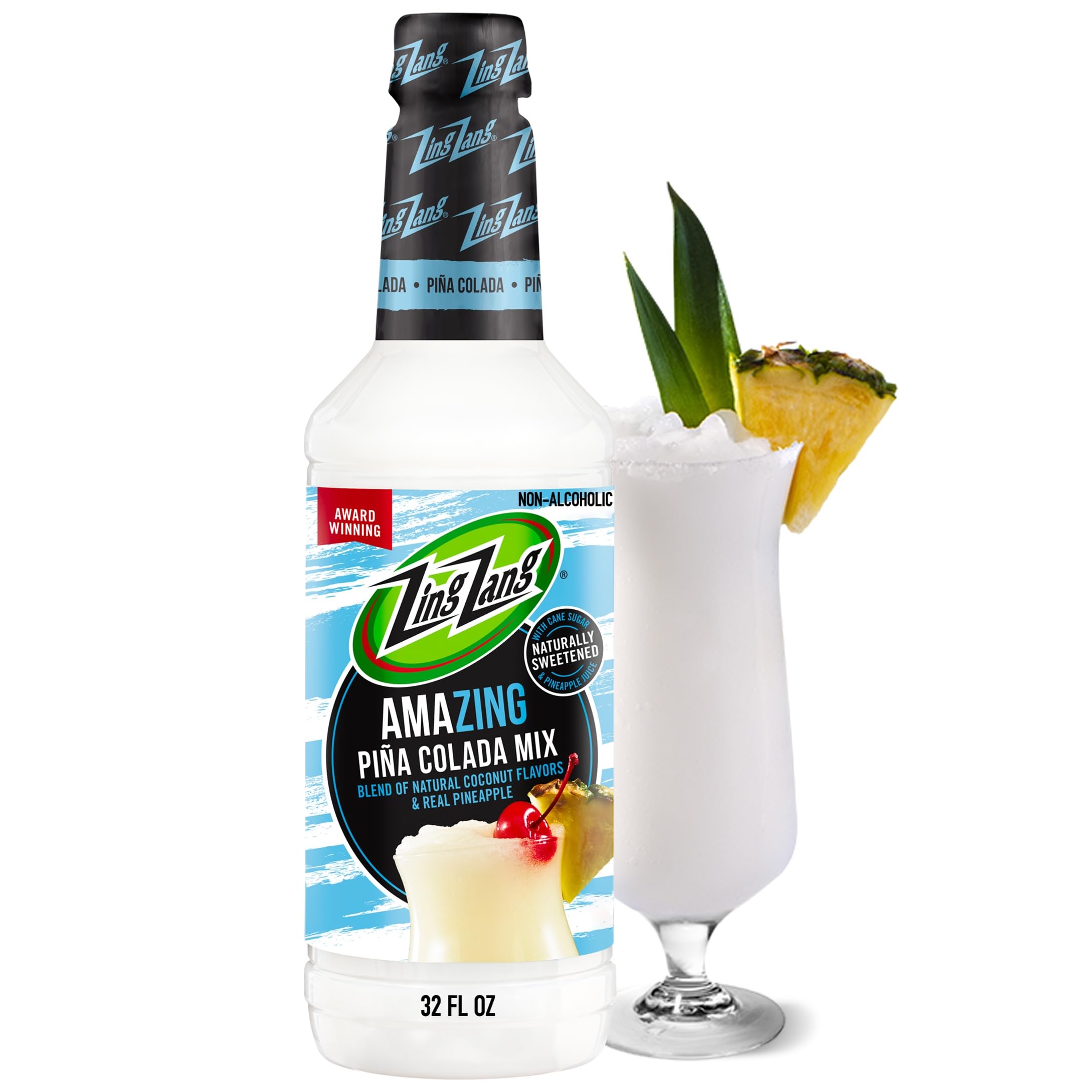 Zing Zang Pina Colada Mix, Amazing Non-Alcoholic Cocktail Mixer, 32 Fl Oz Bottle (Pack of 1)
