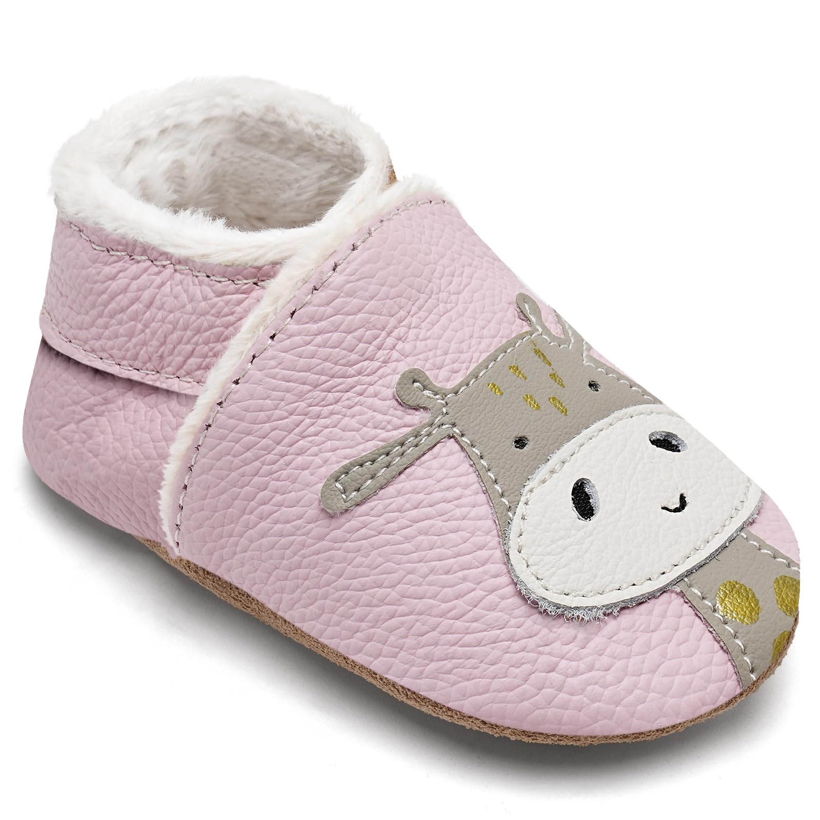 Scarpe Primi Passi Bimba Bimbo Invernali Scarpine Primi Passi Bambina Scarpine in Pelle Bambino Calda Fodera Pantofole Bambini