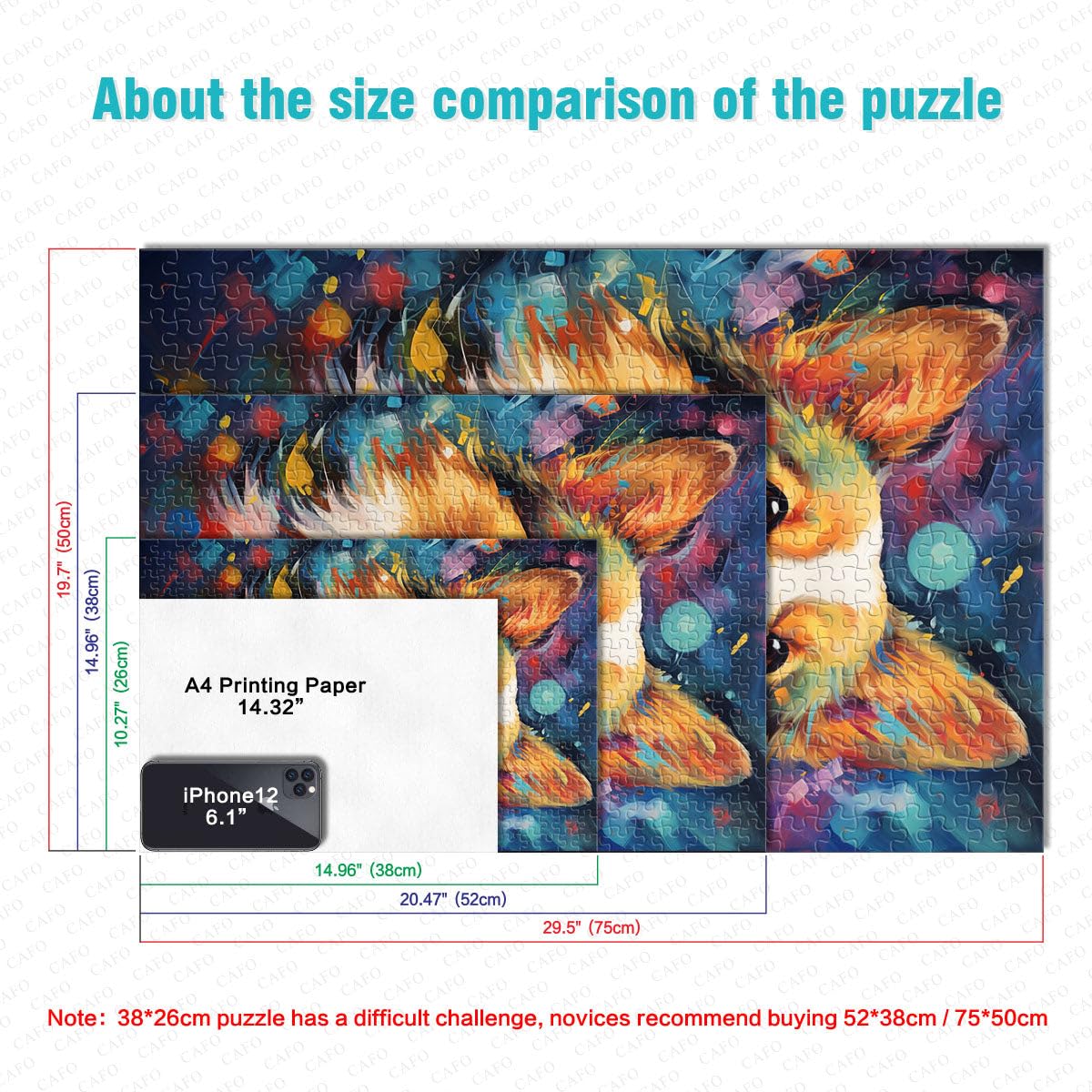 Puzzles 2000 pièces pour Adultes Le Puzzle éducatif Chien Corgi est idéal comme Cadeau pour Toute la Famille 27,56 Pouces x 39,37 Pouces pour Les Adolescents de 14 Ans et Plus