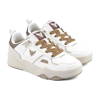ASIAN Mojo W-06 Women Sneakers | Stylish Premium Casual Shoes with Memory Foam | Low Top Sneakers with Lightweight Comfort for Walking & Travel Beige Brown