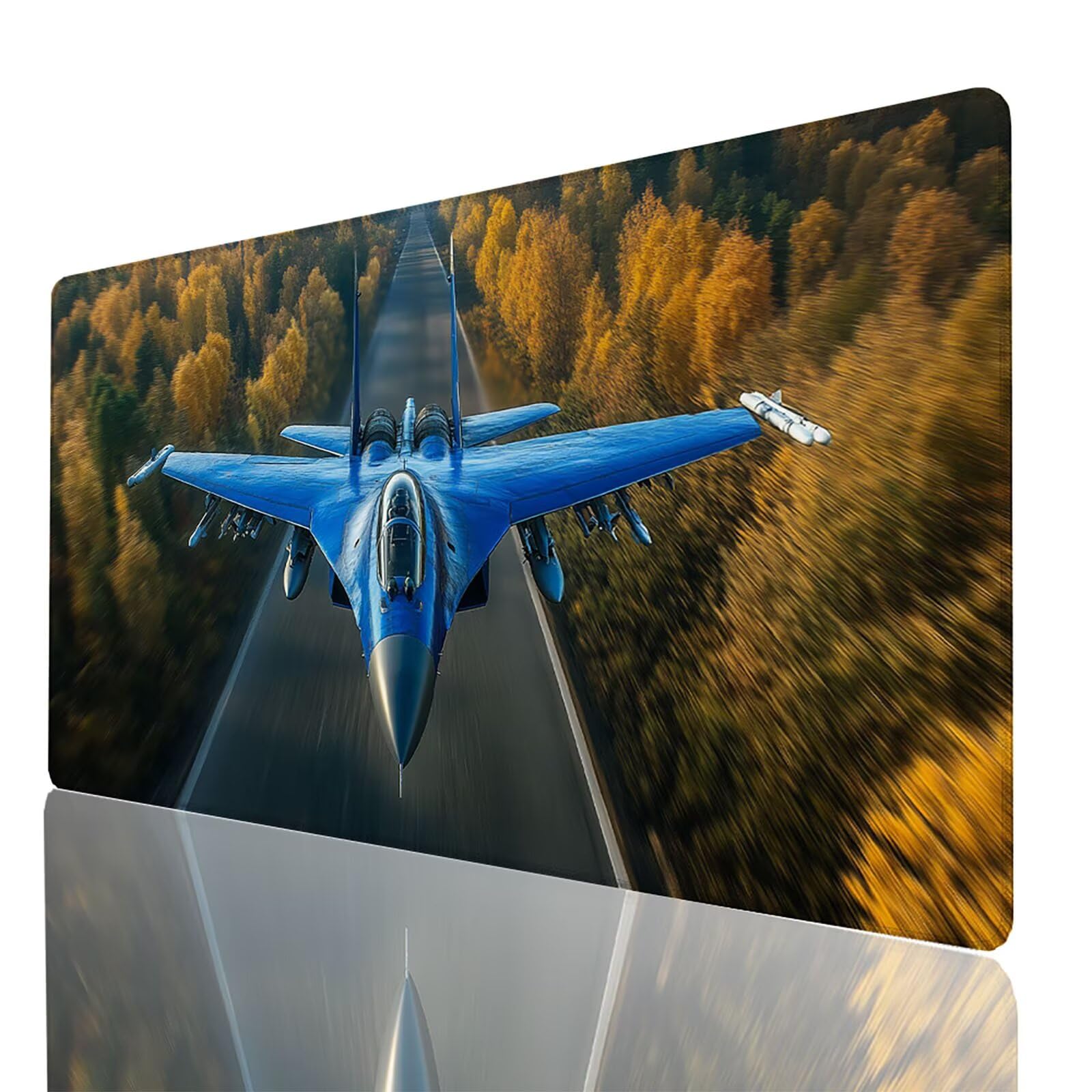 Tappetino Mouse Albero 1400 x 600 x 3mm, Tappetino Gaming Aereo Sottomano Scrivania per Compatibile Con Tastiera Wireless e Mouse Wireless, Impermeabile Mousepad per Accessori Scrivania Gaming 4572GYL