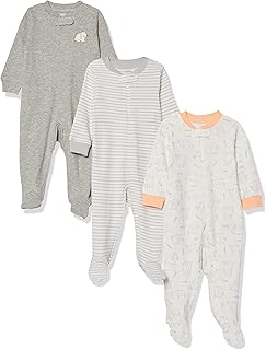 Amazon Essentials Baby,Clothing,Baby Boys 0-24m,Bodysuits & One-Pieces,Footies Amazon Essentials Unisex Babies' Footed Zip-Front Sleep and Play, Multipacks