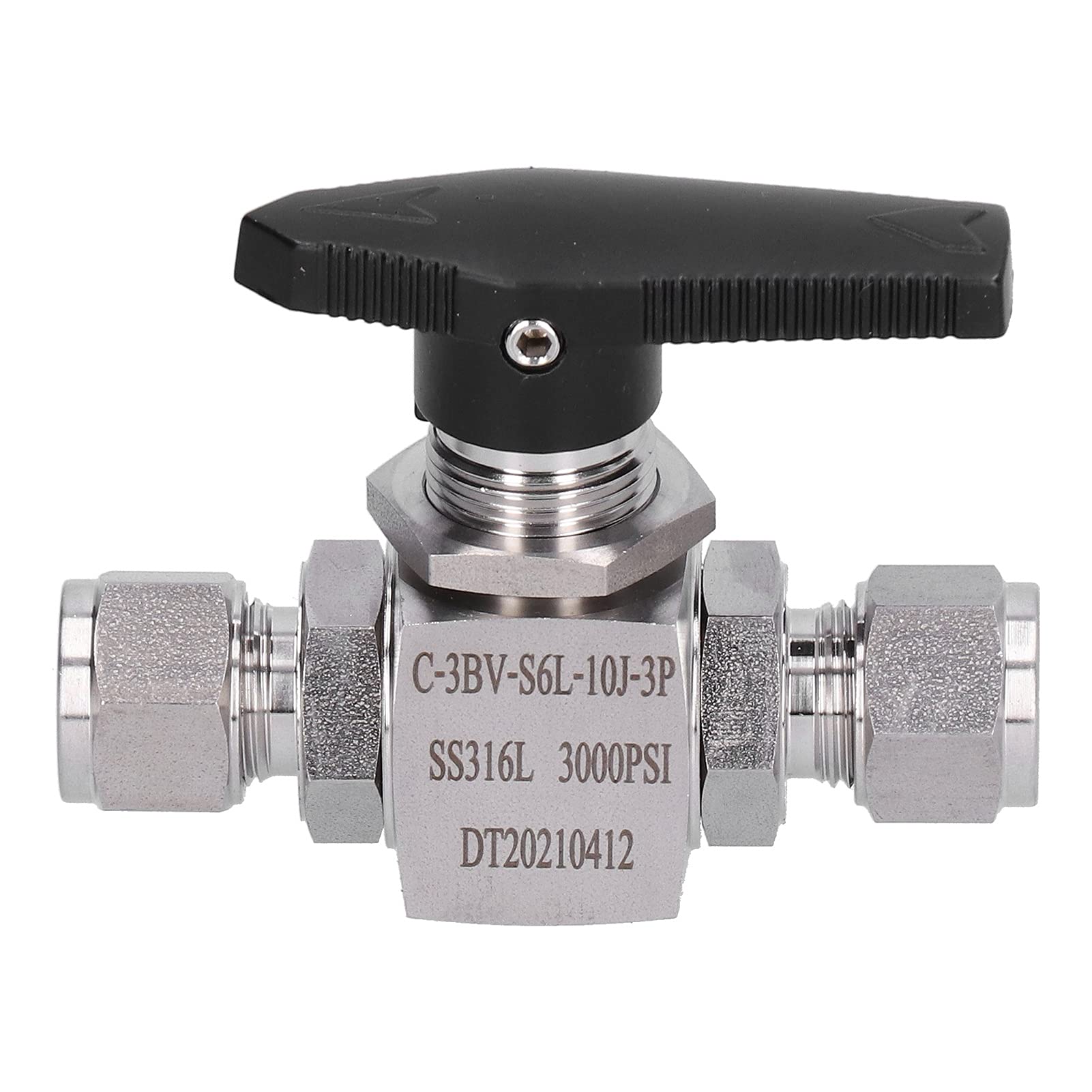 Fafeicy Válvula de Bola Mini de Acero Inoxidable 316L, Dispositivo de 3