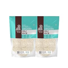 Pure & Sure Organic Idli Rice- 2kg | Indian Organic Food | Rich in Fiber, Gluten Free Rice, Non GMO, No Preservative | (Pack of 2)