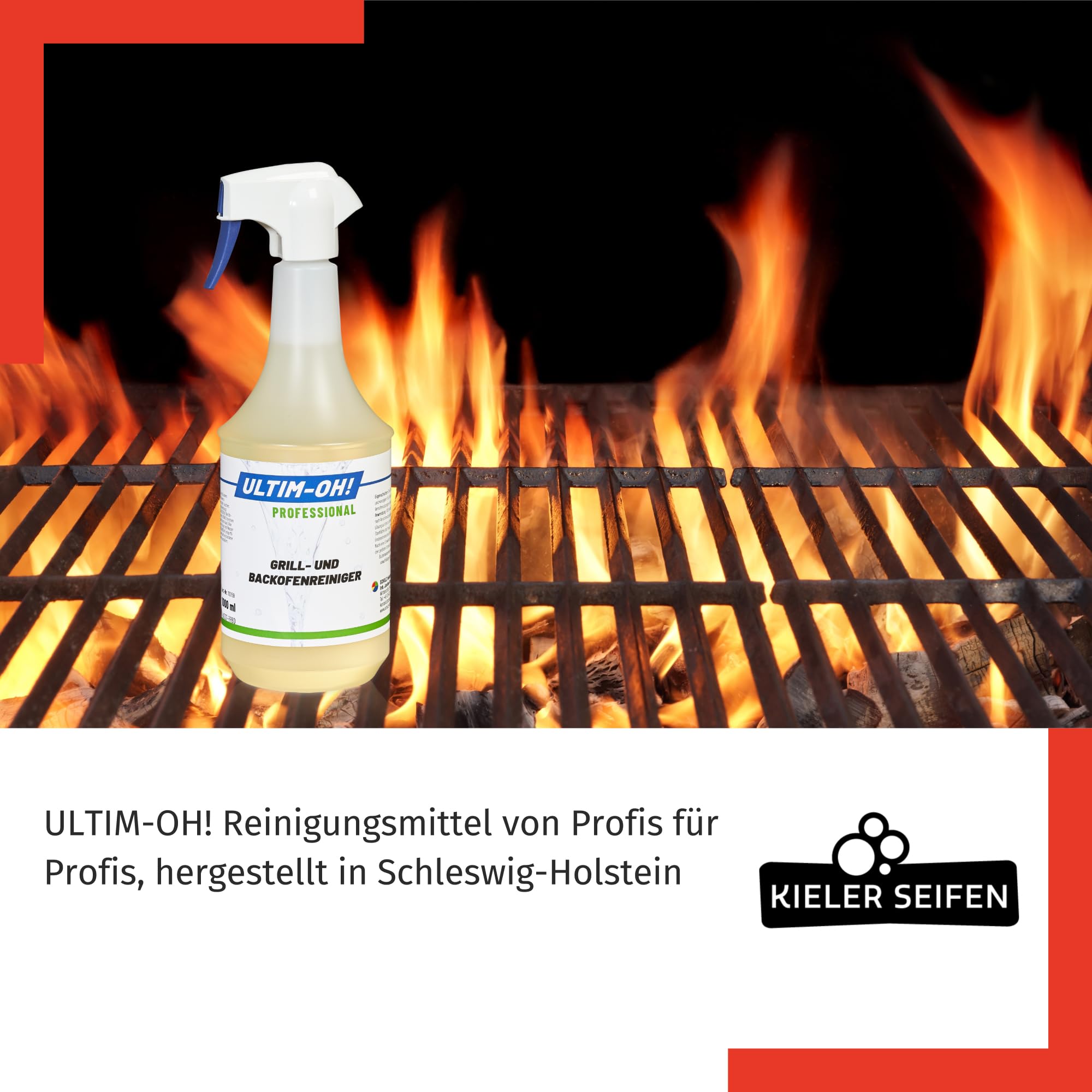 Professional Grillreiniger & Backofenreiniger extra stark 2 L I Gegen hartnäckige Verschmutzungen I Grillreiniger Gasgrill & Holzkohlegrill