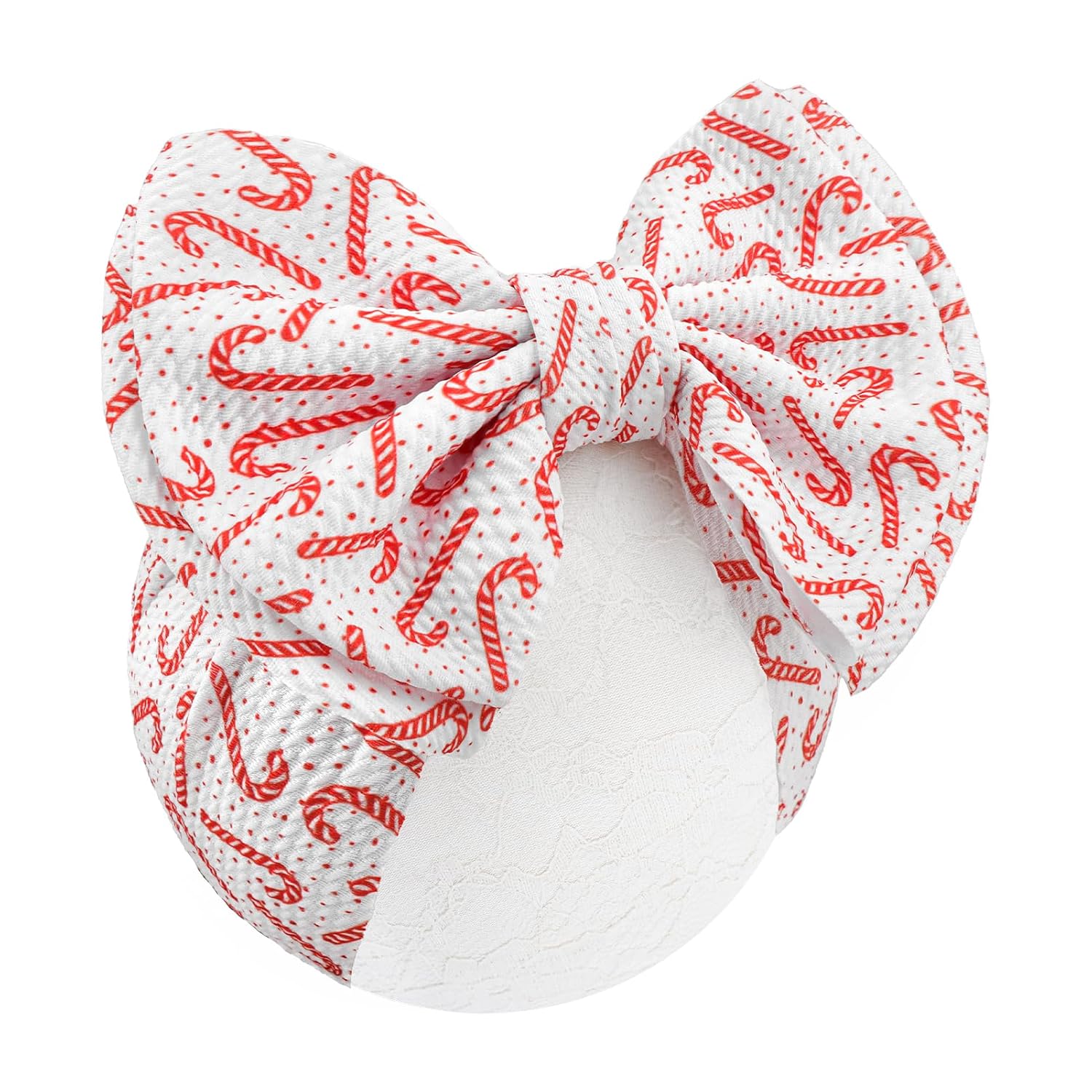 7'' Headband Bow for Baby Girls Christmas Hair Bows Pink Headbands for Infant Toddler Ginger Bread Christmas Outfits