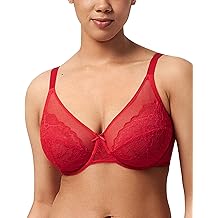 HSIA Minimizer Bras for Women Enchante Full Coverage Underwire Bras Plus Size Lifting Floral Lace Bra for Heavy Breast
