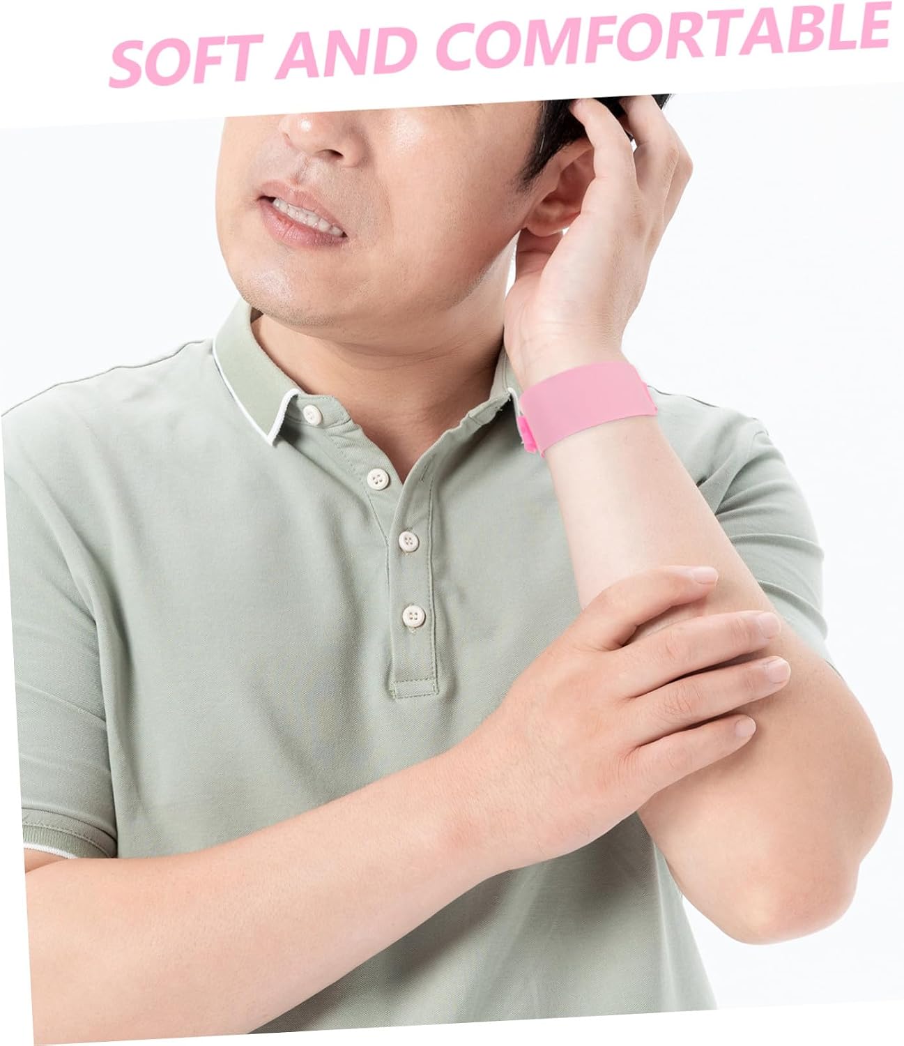 100pcs Adjustable Waterproof PVC Hospital Id Wristbands for Adults and Elderly Patients, Identification Bracelets Suitable for Clinics and Outpatient Procedures, Pink Patient Tag